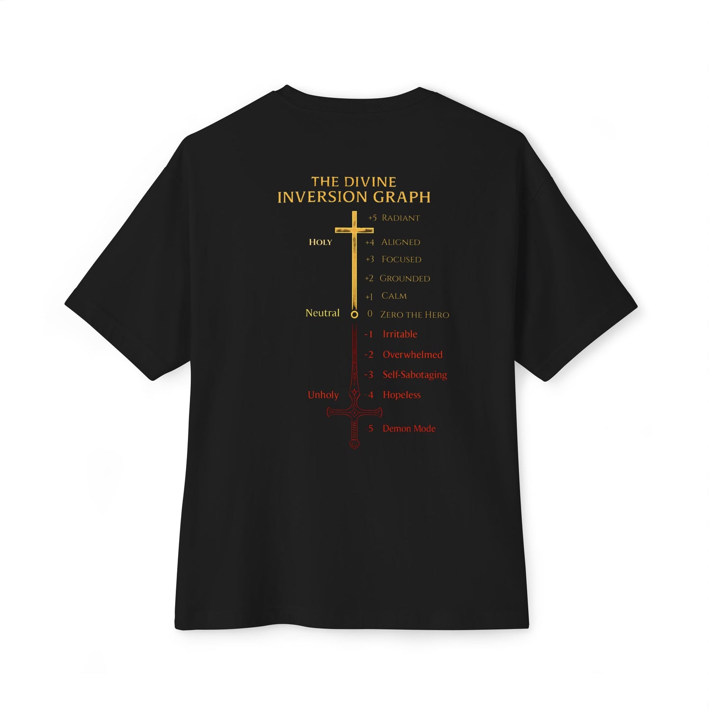 THE DIVINE INVERSION GRAPH Faith-Inspired Unisex Oversized Tee, Religious Boxy T-Shirt, Casual Apparel, Spiritual Gift, Church Event T-Shirt