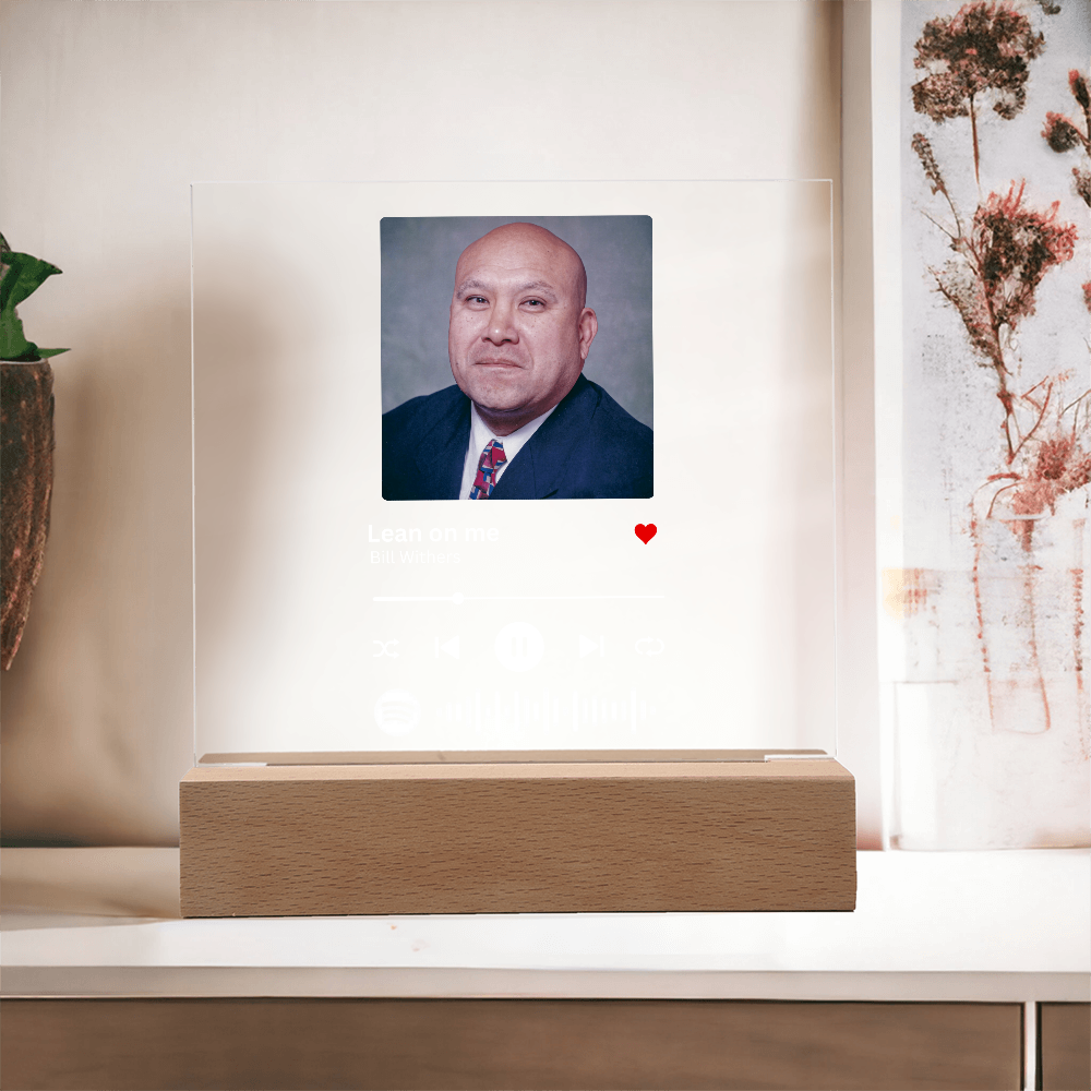 “Lean on Me” Memorial Acrylic (Square Edition)
