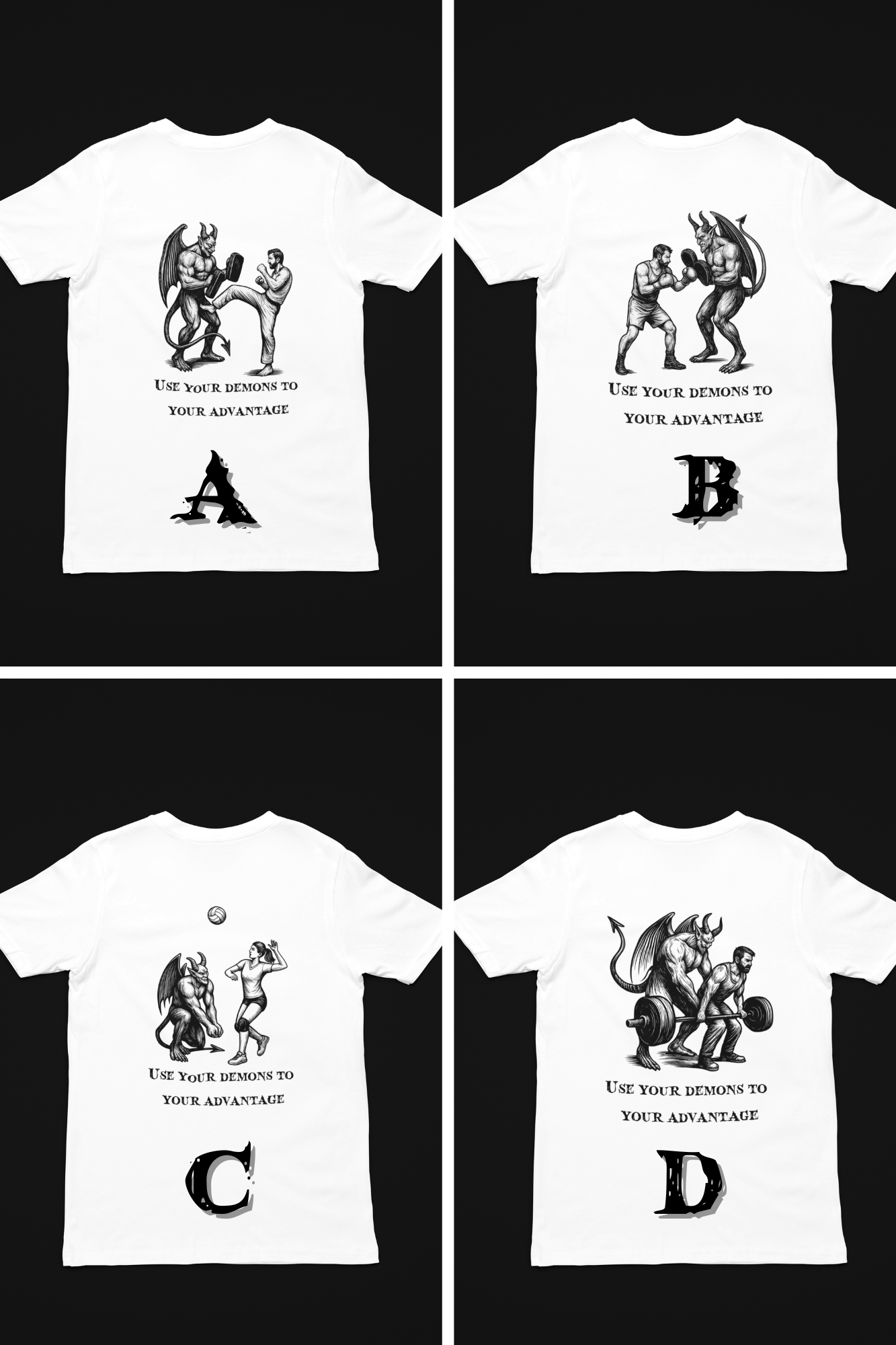 Motivational Demon T-Shirt | Unisex Softstyle Tee, Inspirational Graphic Tee, Gift for Gamers, Positive Vibe Outfits, Unique Quote Shirt