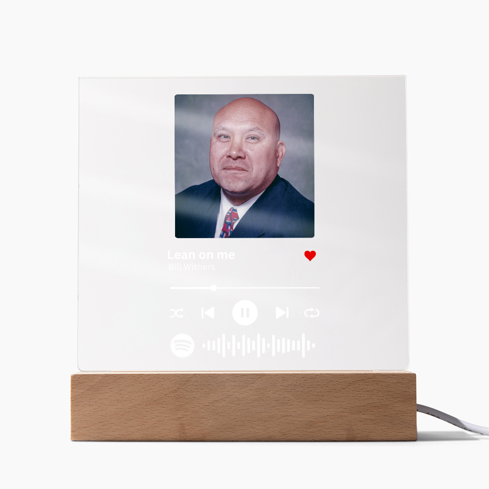 “Lean on Me” Memorial Acrylic (Square Edition)