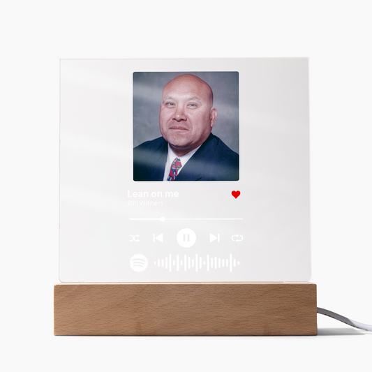 “Lean on Me” Memorial Acrylic (Square Edition)