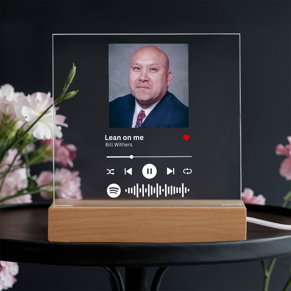 “Lean on Me” Memorial Acrylic (Square Edition)
