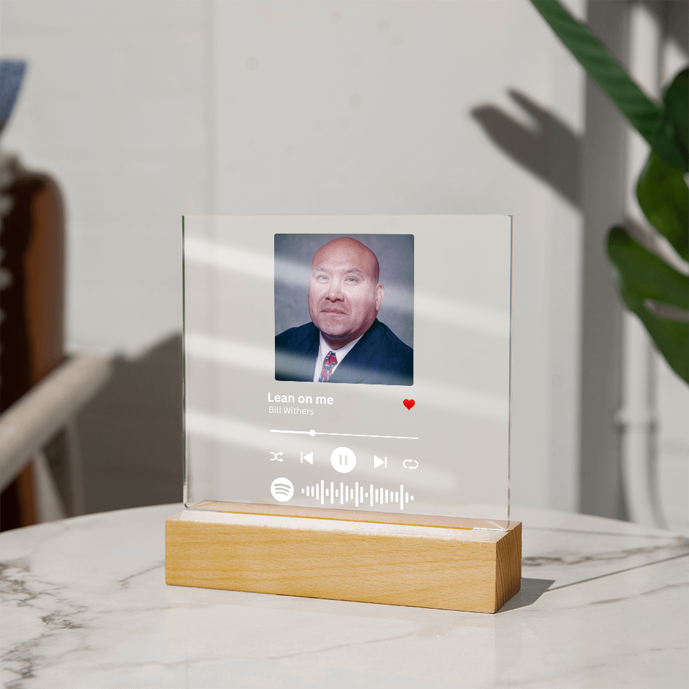 “Lean on Me” Memorial Acrylic (Square Edition)