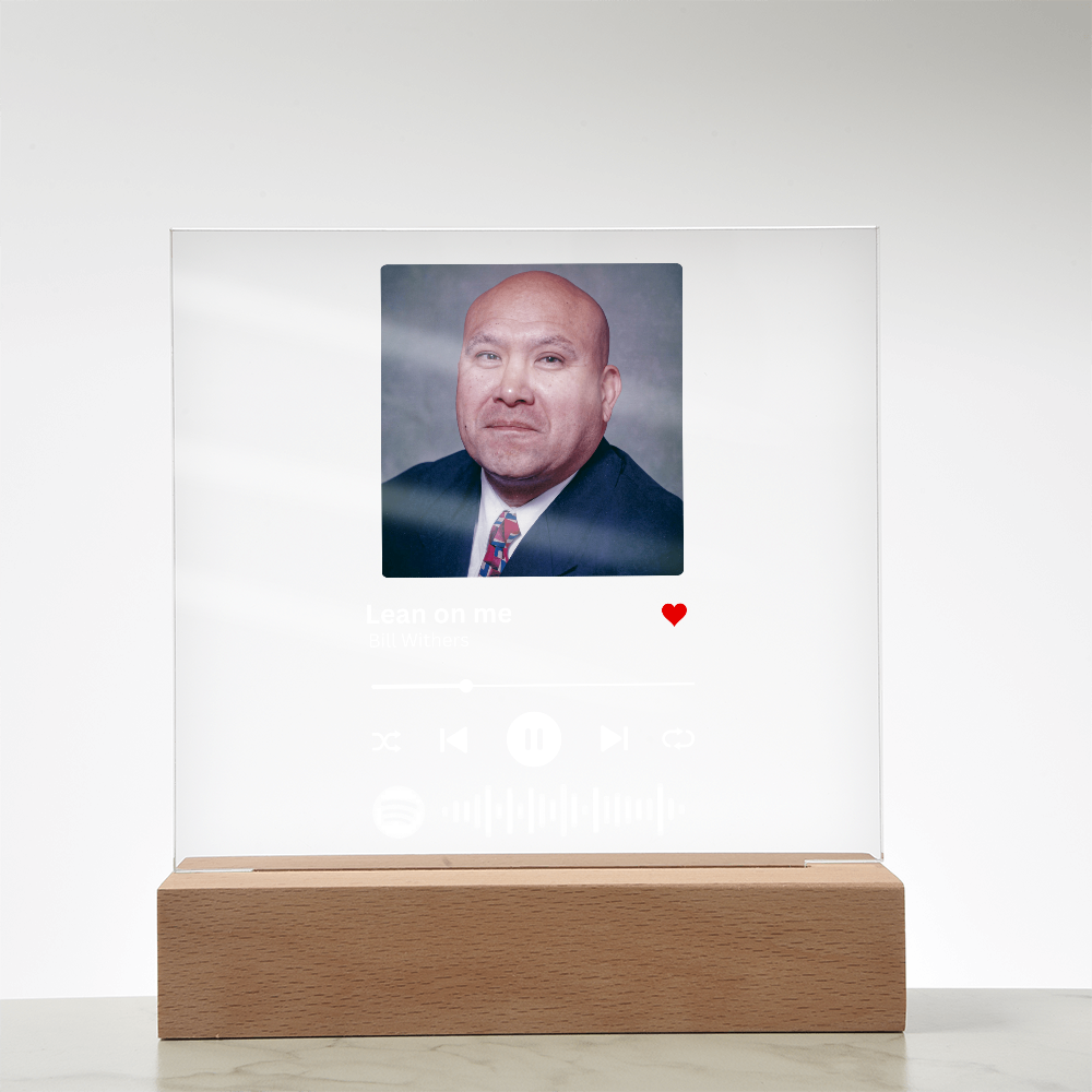 “Lean on Me” Memorial Acrylic (Square Edition)