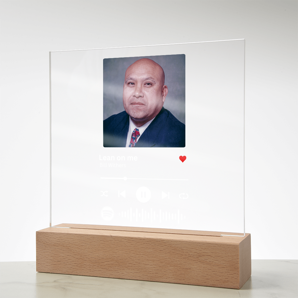 “Lean on Me” Memorial Acrylic (Square Edition)