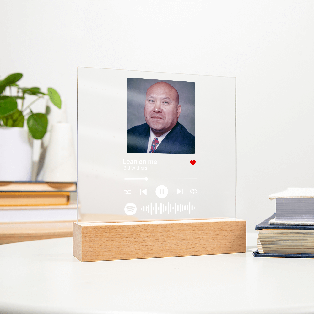 “Lean on Me” Memorial Acrylic (Square Edition)