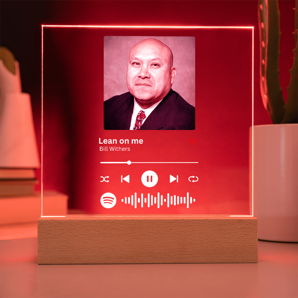 “Lean on Me” Memorial Acrylic (Square Edition)