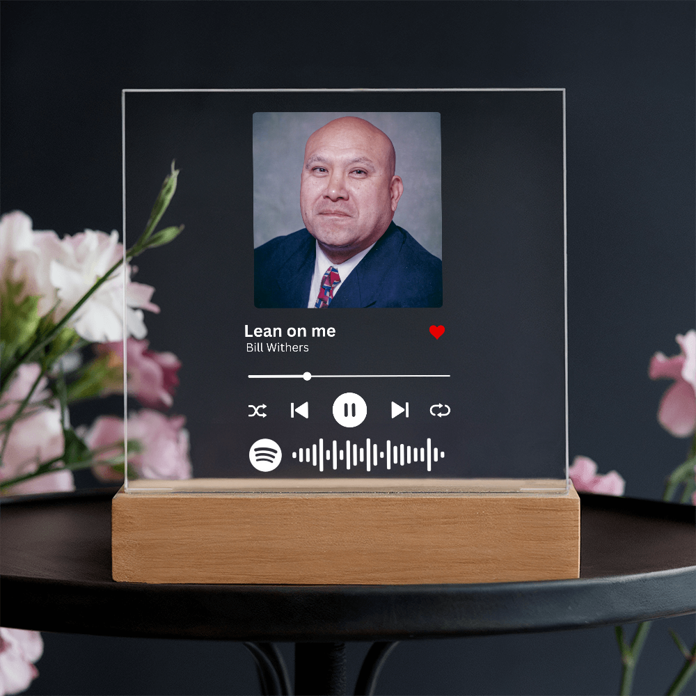 “Lean on Me” Memorial Acrylic (Square Edition)