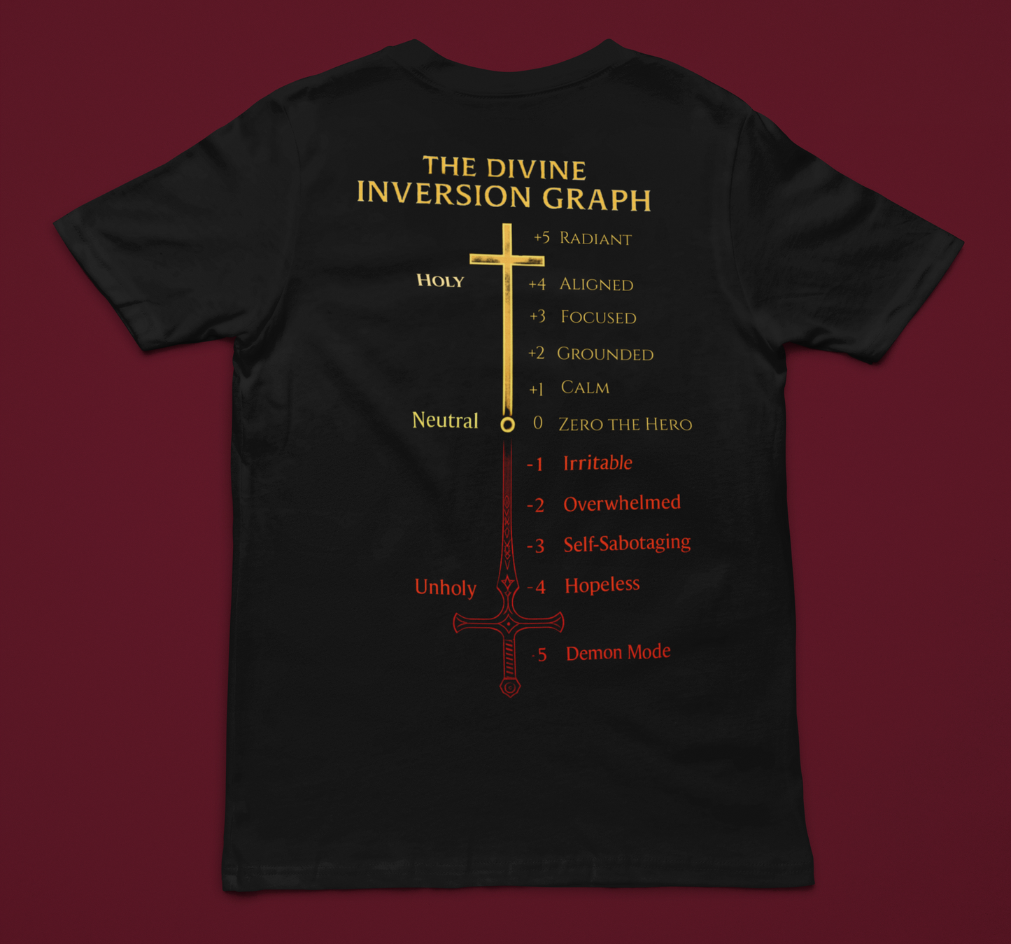 THE DIVINE INVERSION GRAPH Faith-Inspired Unisex Oversized Tee, Religious Boxy T-Shirt, Casual Apparel, Spiritual Gift, Church Event T-Shirt