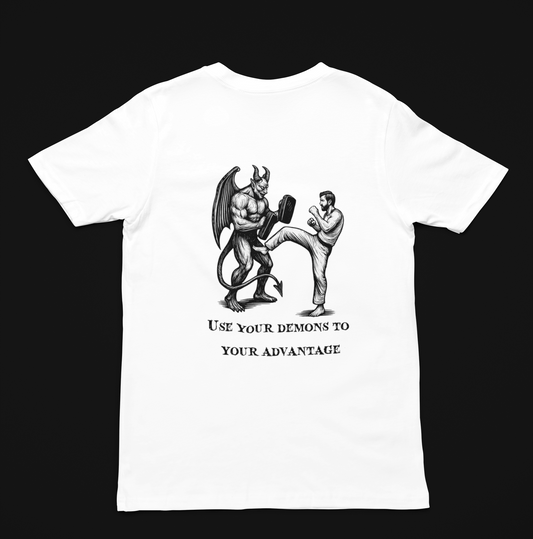 Motivational Demon T-Shirt | Unisex Softstyle Tee, Inspirational Graphic Tee, Gift for Gamers, Positive Vibe Outfits, Unique Quote Shirt