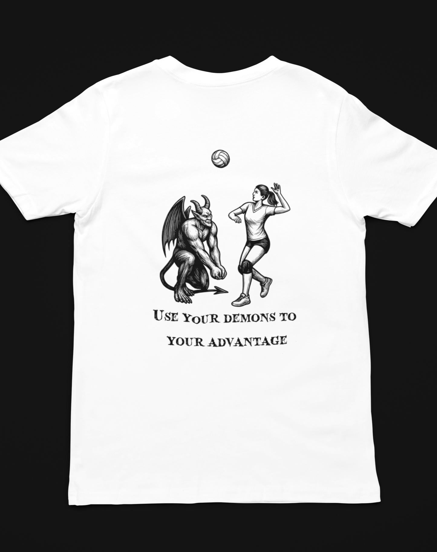 Motivational Demon T-Shirt | Unisex Softstyle Tee, Inspirational Graphic Tee, Gift for Gamers, Positive Vibe Outfits, Unique Quote Shirt