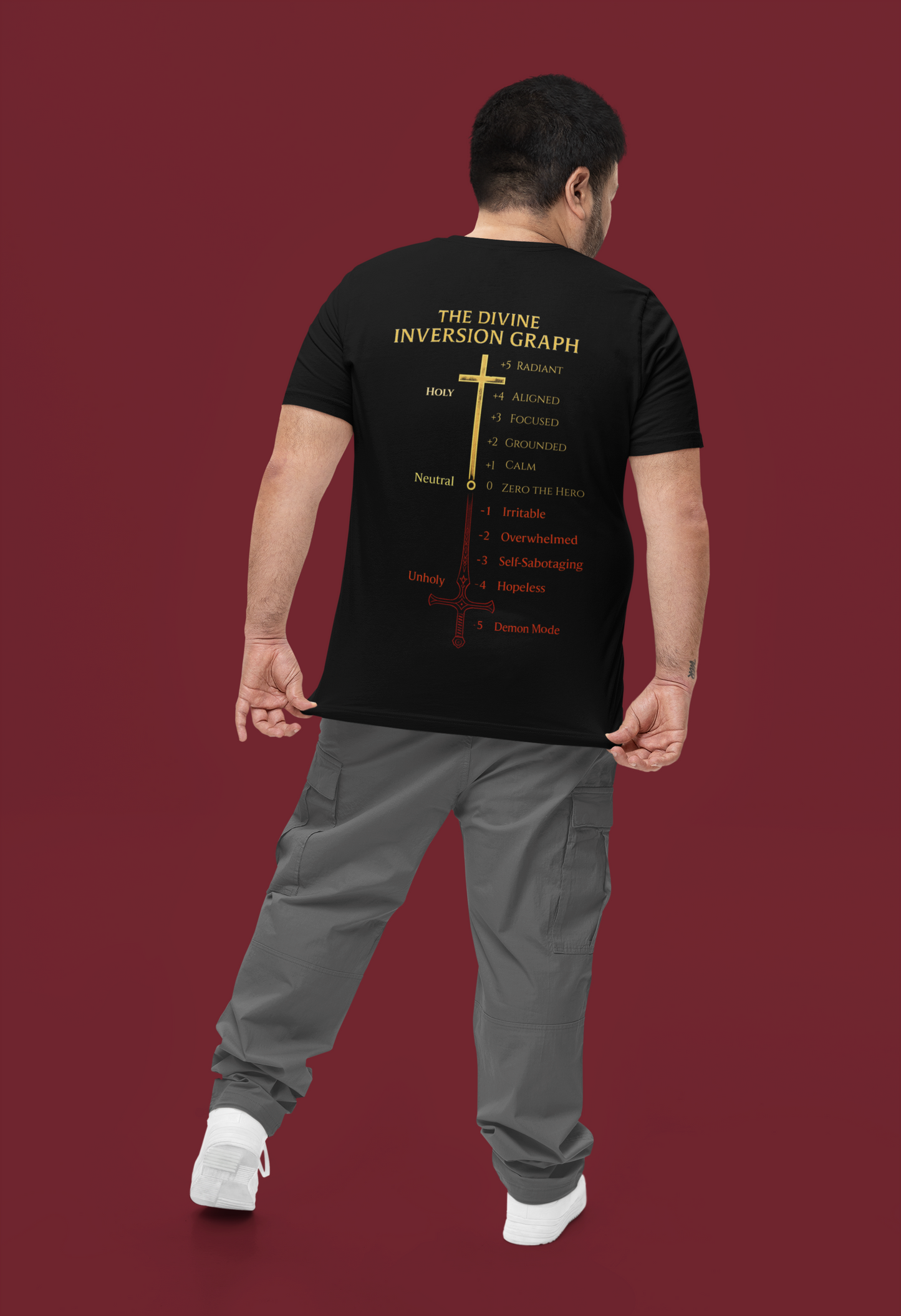 THE DIVINE INVERSION GRAPH Faith-Inspired Unisex Oversized Tee, Religious Boxy T-Shirt, Casual Apparel, Spiritual Gift, Church Event T-Shirt